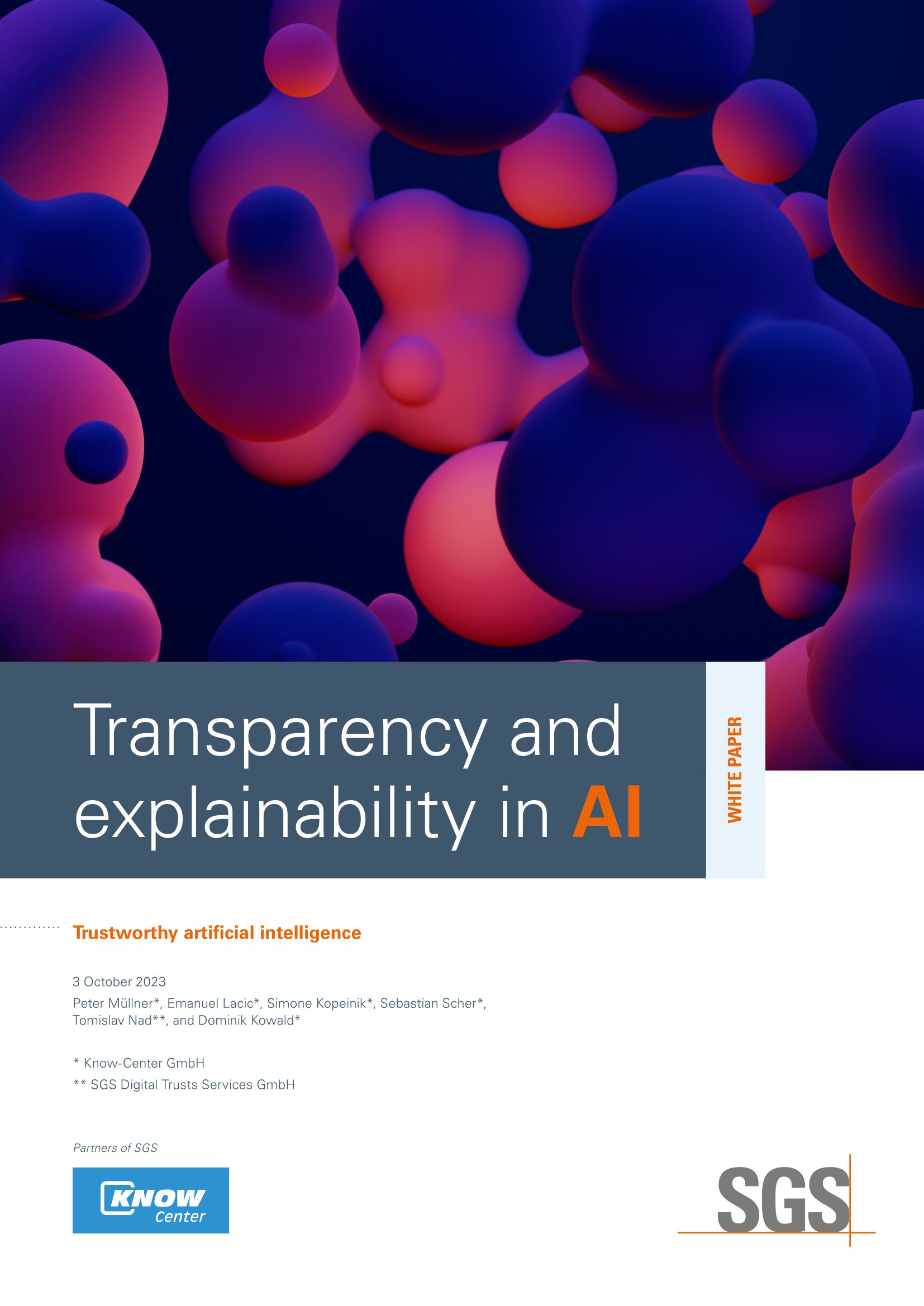 White Paper: Trustworthy AI, Transparency And Explainability | SGS India