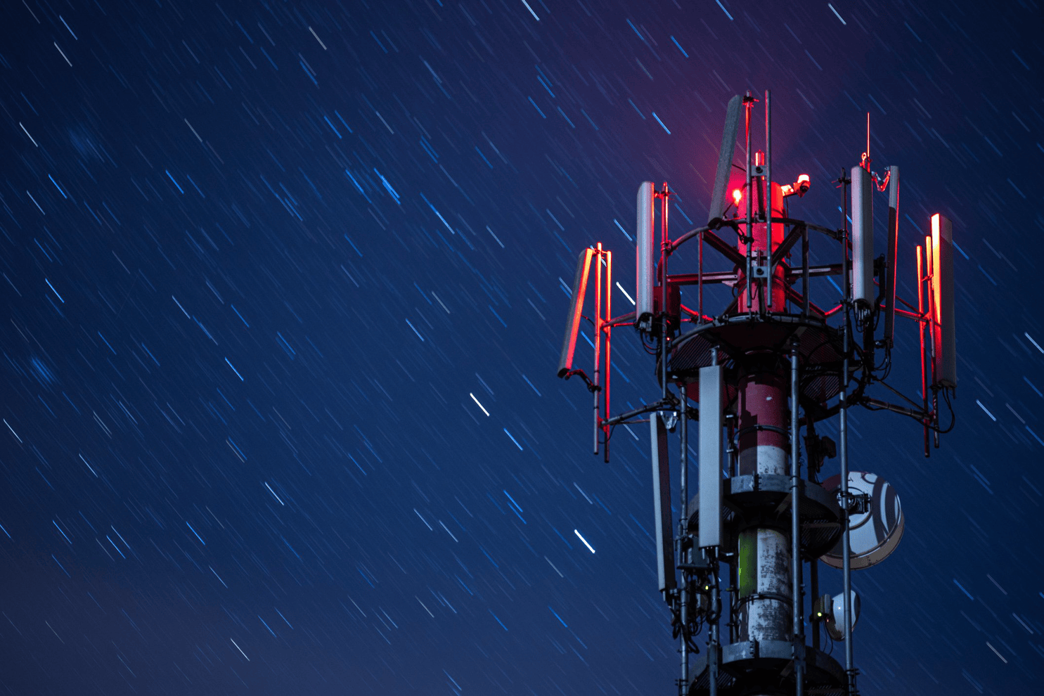Cell Tower at night