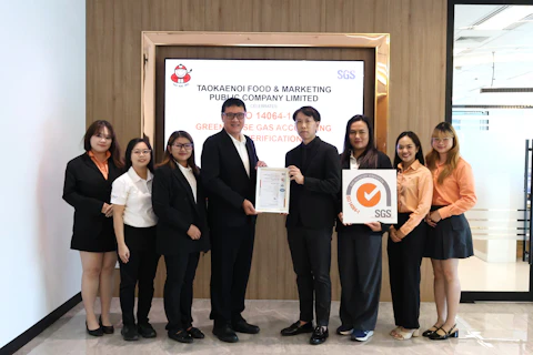 ISO 14064-1 certificate presentation to Taokaenoi by SGS