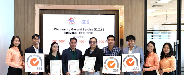 SGS presents ISO 9001, ISO 14001 and ISO 45001 certificates to KHAMMANY GENERAL SERVICE (K.G.S.) INDIVIDUAL ENTERPRISE