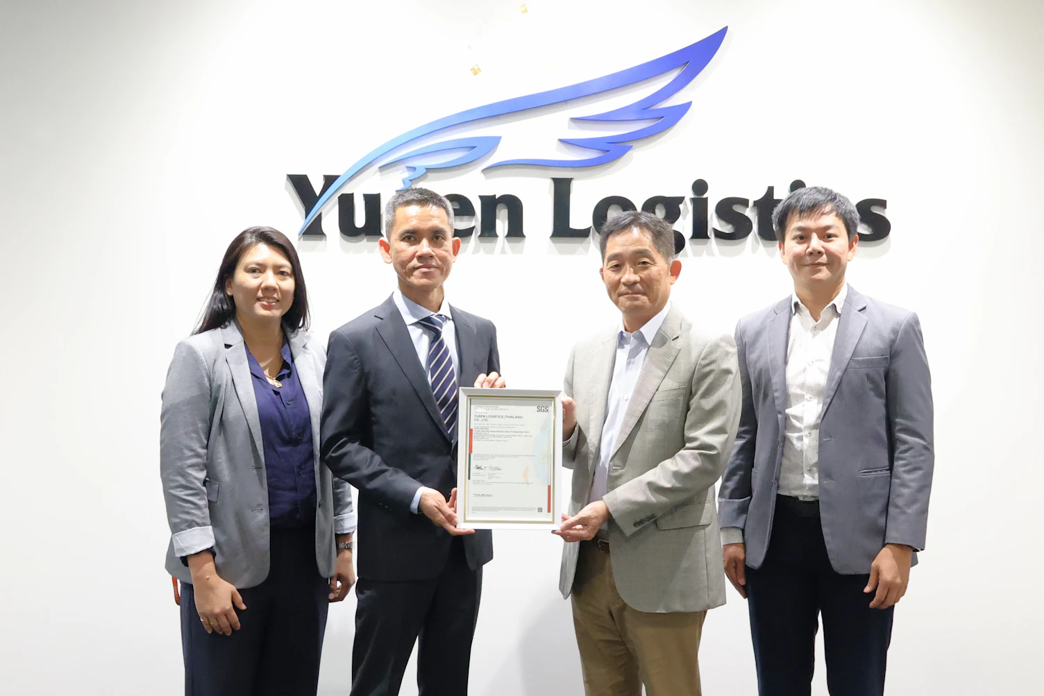 Certificate presentation ceremony of TAPA standard to Yusen Logistics Thailand by SGS