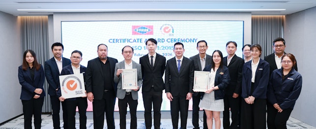 Management and team of Sino Thai Engineering and Construction Public Company Limited at the ISO 14001:2015 certification ceremony by SGS