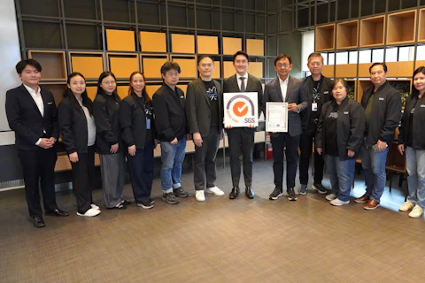 CDG Systems Limited management and team receiving ISO/IEC 27001 certification from SGS (Thailand)