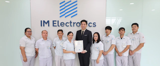 SGS มอบใบรับรอง ISO/IEC 27001:2022 แก่ผู้บริหารและทีมงานคุณภาพของบริษัท ไอเอ็ม อิเล็กทรอนิกส์ (ประเทศไทย) จำกัด