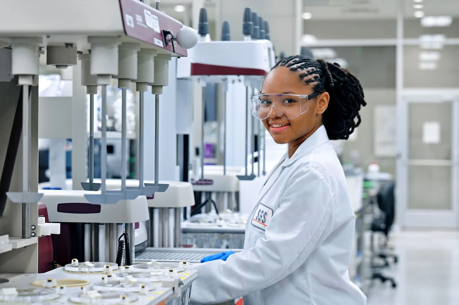 Young lady scientist in Testing Laboratory Fairfield USA