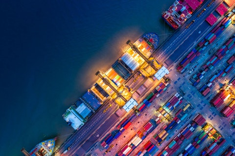 Aerial View of Trade Port