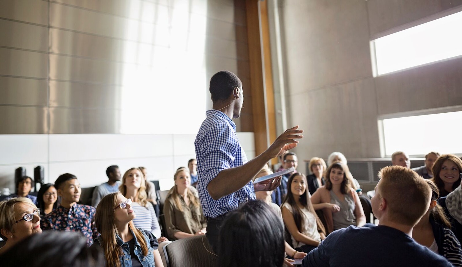 Audience Listening to a Presentation