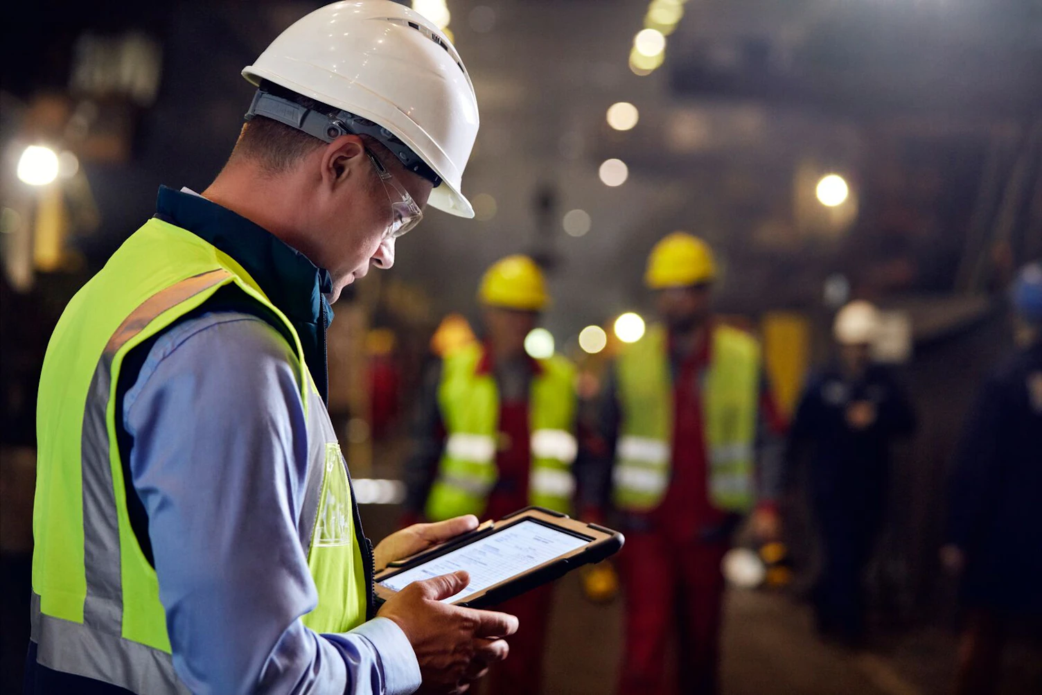 Auditor Inspecting Industrial Site