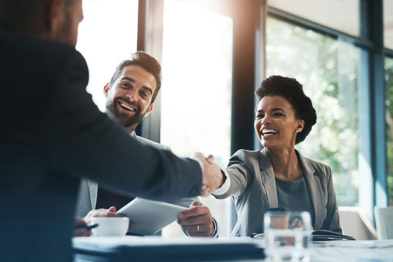 Business Colleagues Shaking Hands