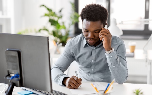 Businessman Working in an Office