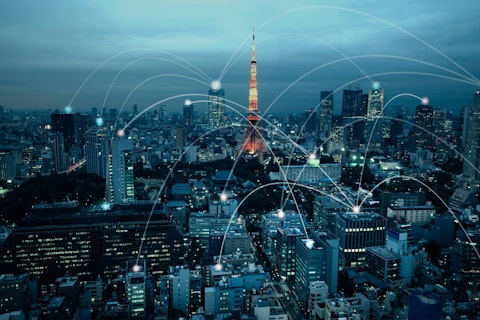 City Scape and Network Connection Concept