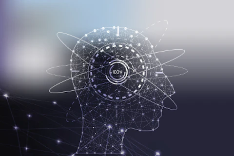 Digital Human Head Representing Artificial Intelligence