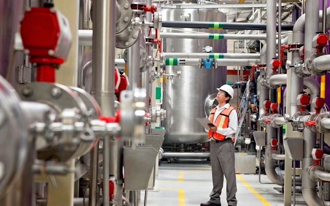 Engineer Working on Pipeline Equipment