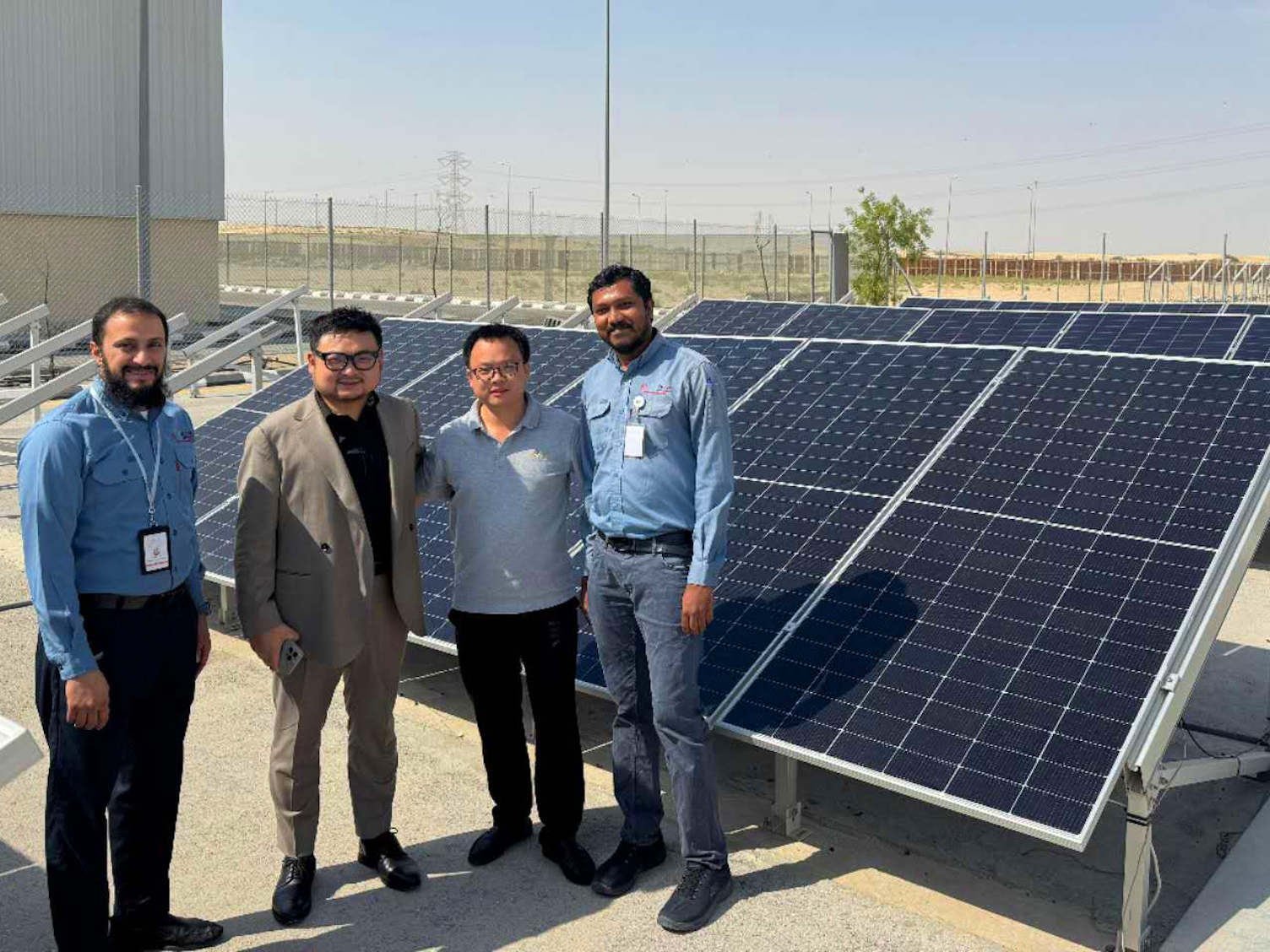 Fred Zhou of SGS with representatives from GCC Lab