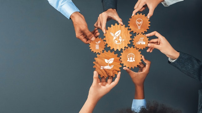 Green Business Initiatives and Sustainability Concept