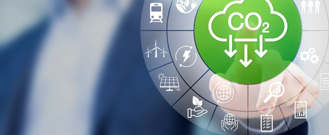 Lower CO2 Emissions and Reduce Carbon Footprint Concept