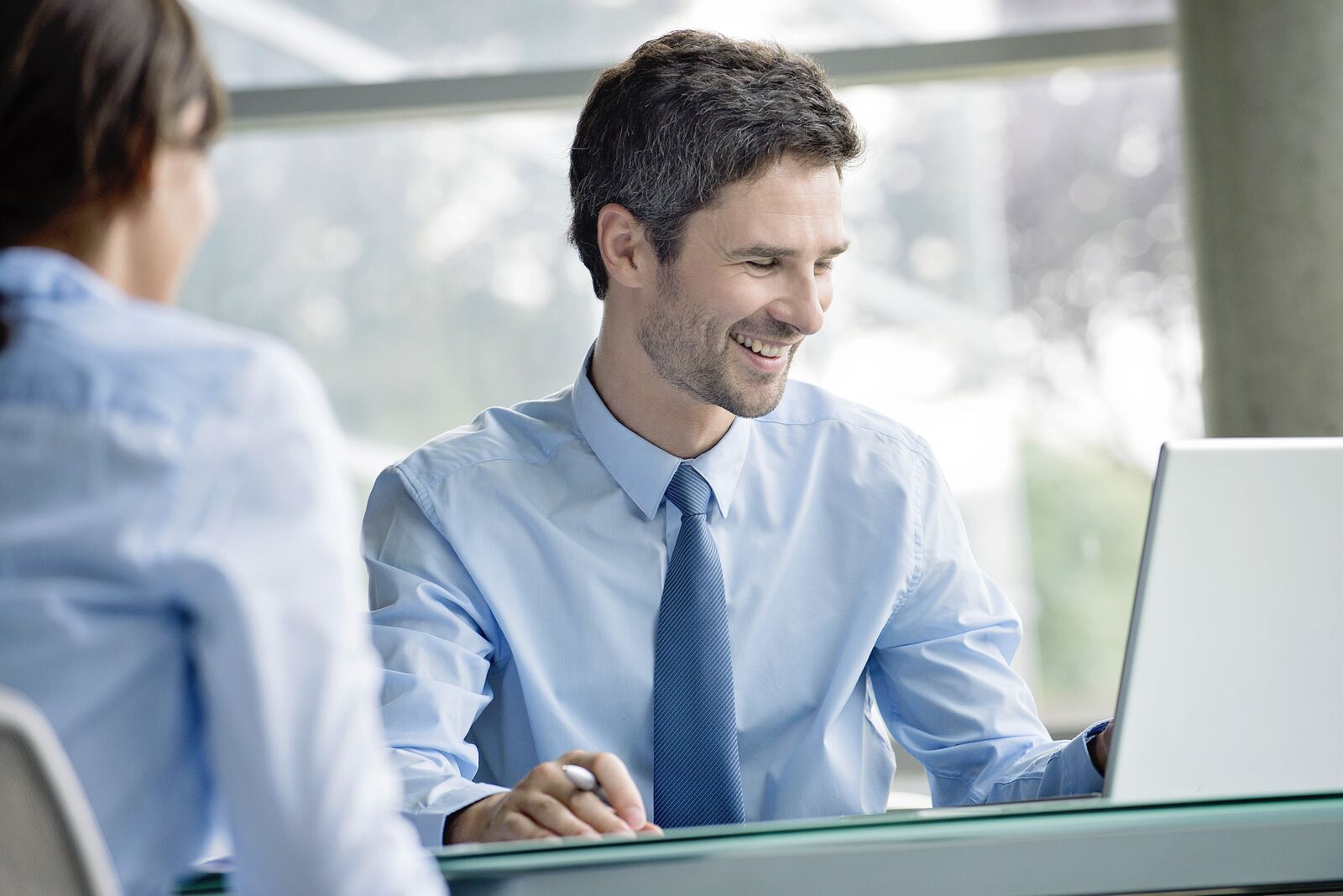 Man Helping a Customer