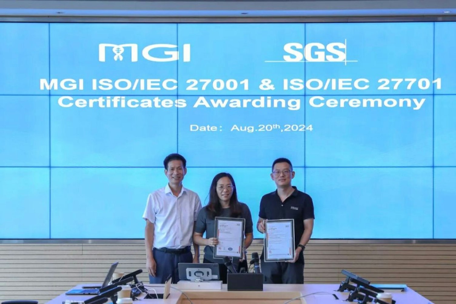 SGS Awards MGI with ISO IEC 27001 and ISO IEC 27701 Certification