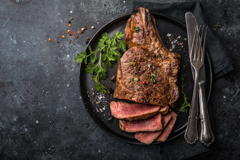 Sliced Beef Steak Platter Banner