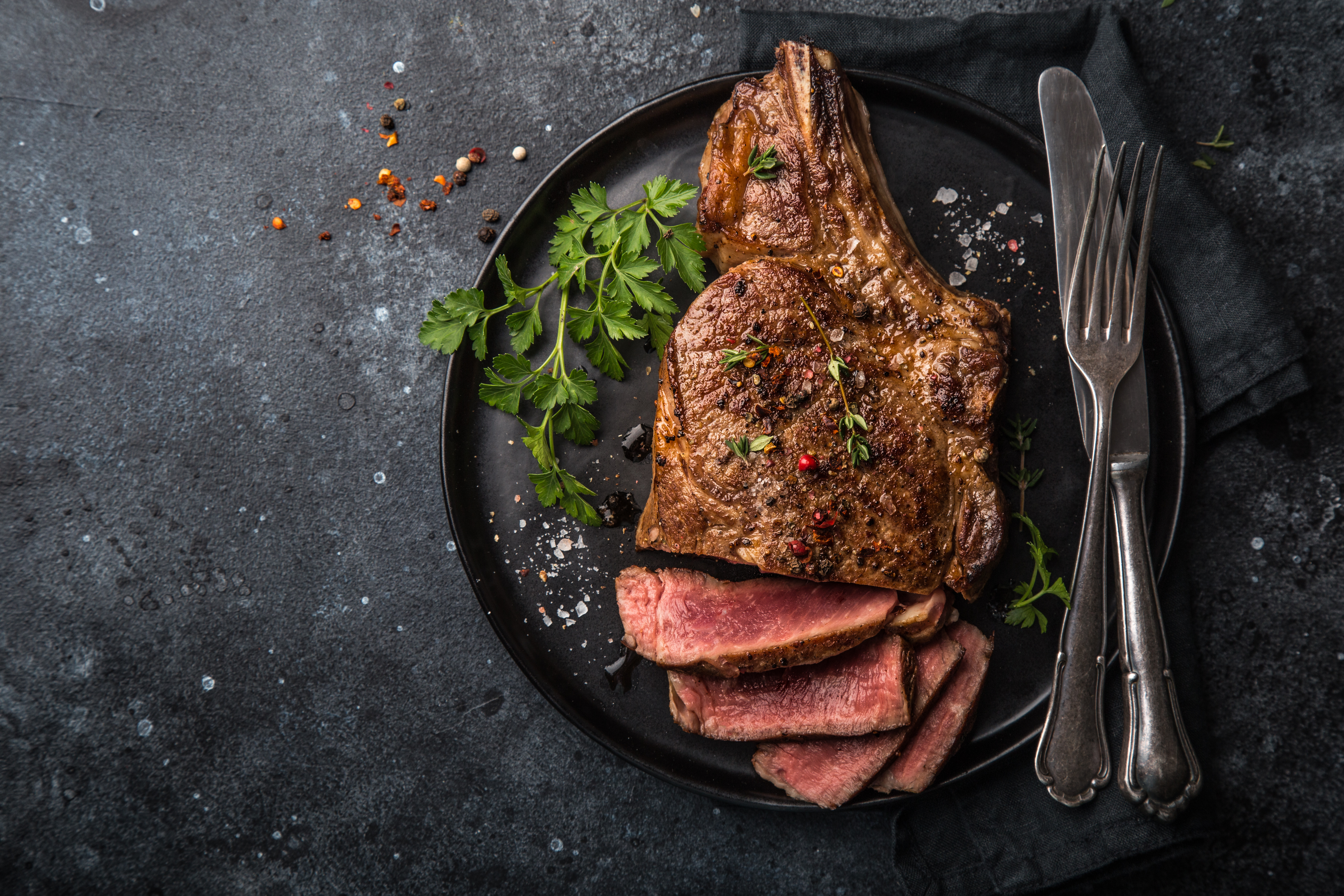 Sliced Beef Steak Platter Banner