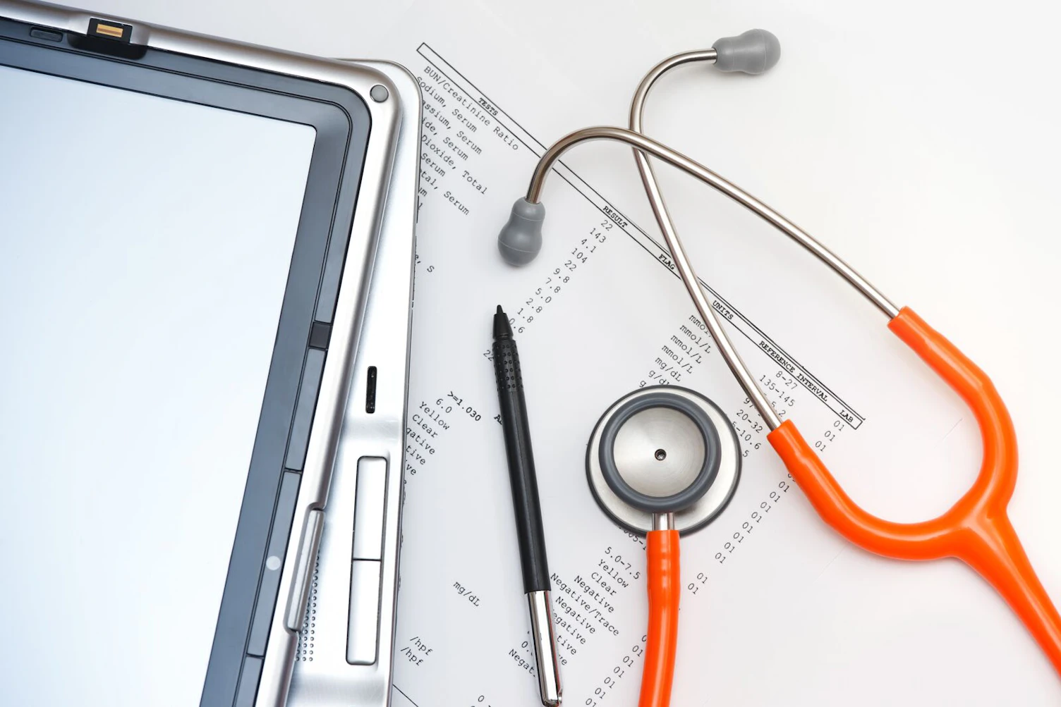 Stethoscope and Healthcare Data