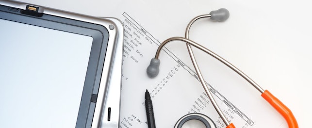 Stethoscope and Healthcare Data