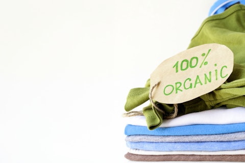 textiles clothes folded 100 percent organic