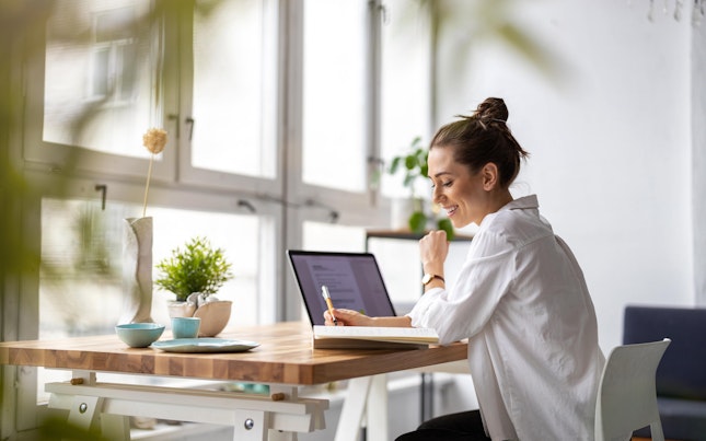 Woman Working at her Desk