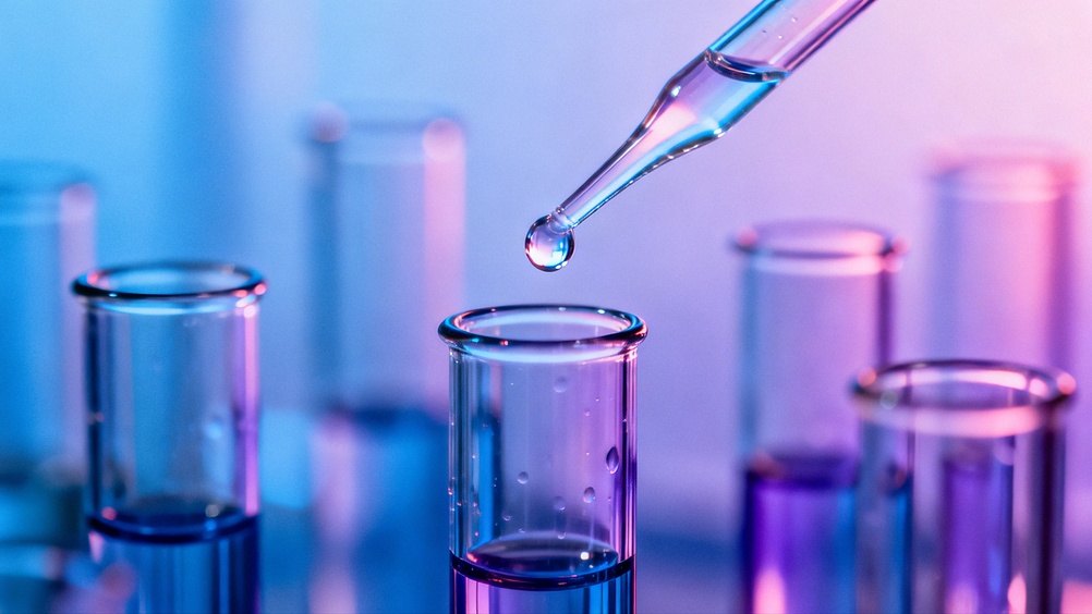 A close up shot of a laboratory pipette