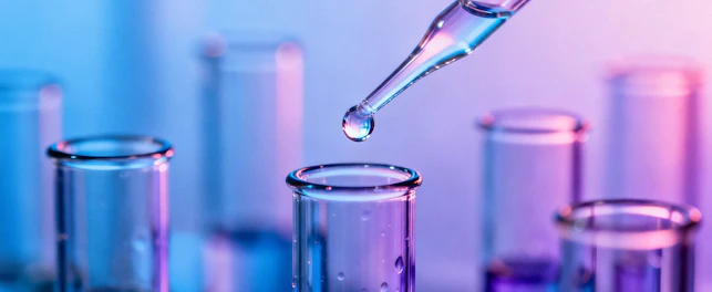 A close up shot of a laboratory pipette