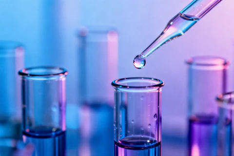 A close up shot of a laboratory pipette