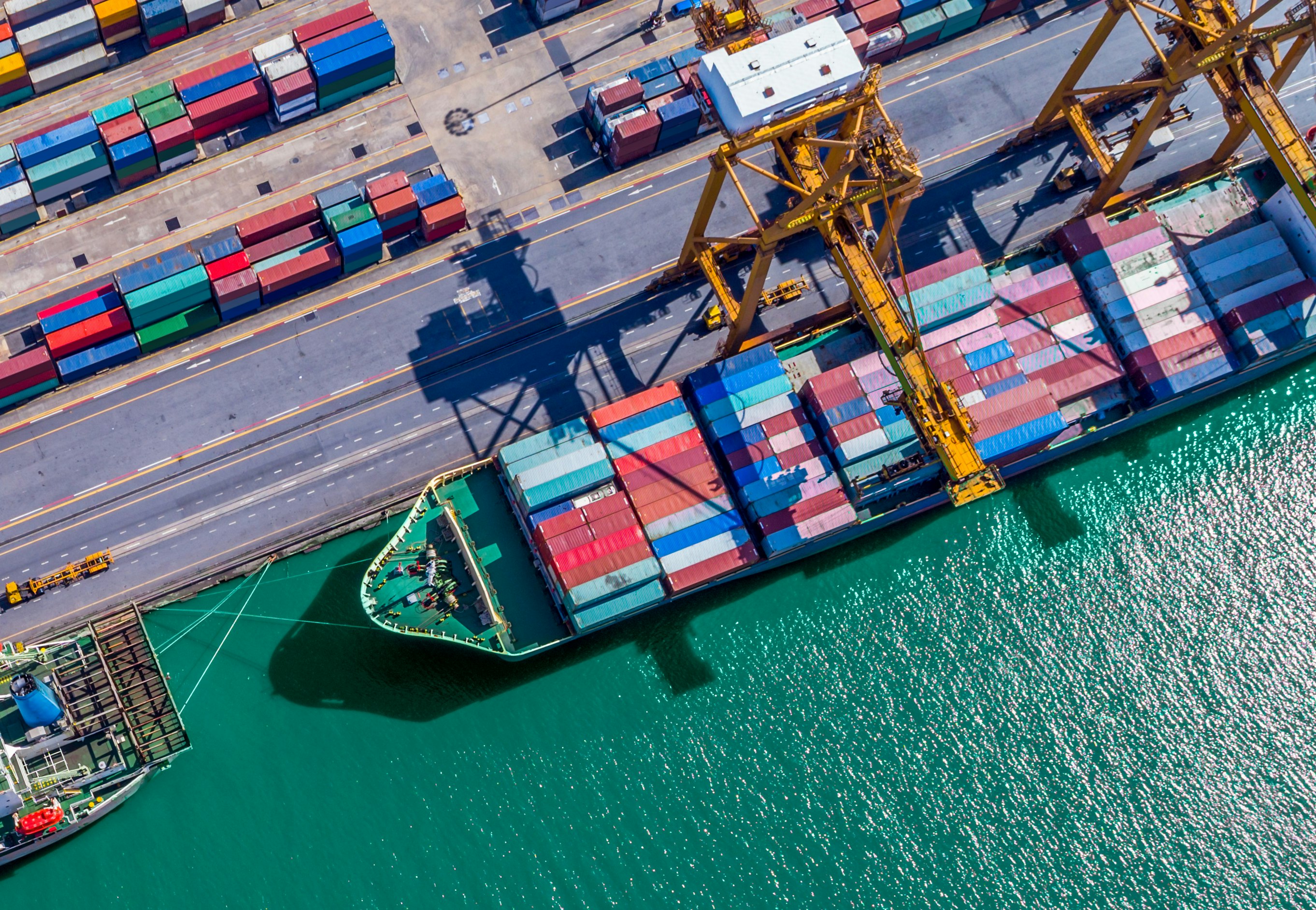 Aerial View of Trade Port
