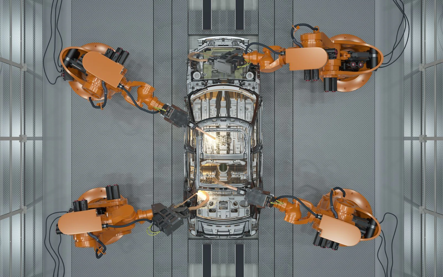 Assembly Line in Car Factory