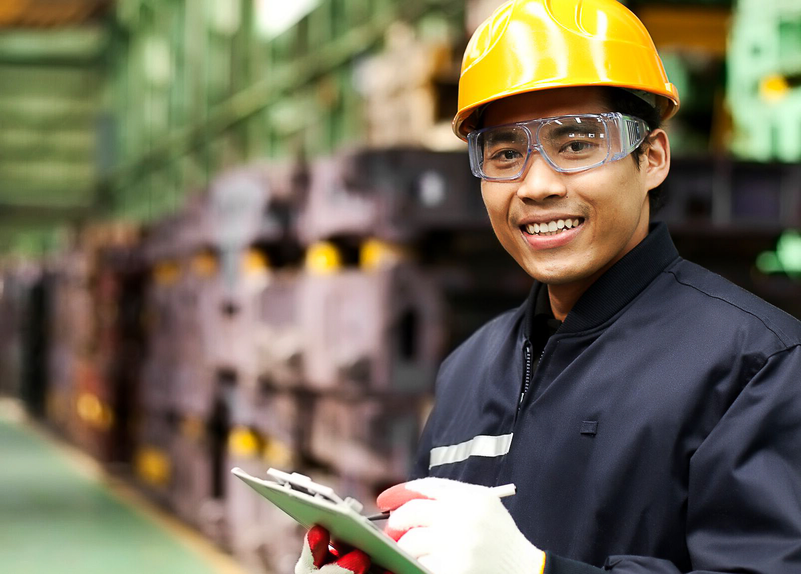 Auditor Carrying an Inspection at a Factory