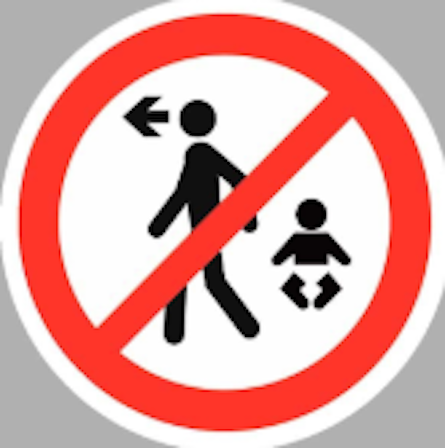 Panneau d'avertissement pour la sécurité des enfants avec un tricycle