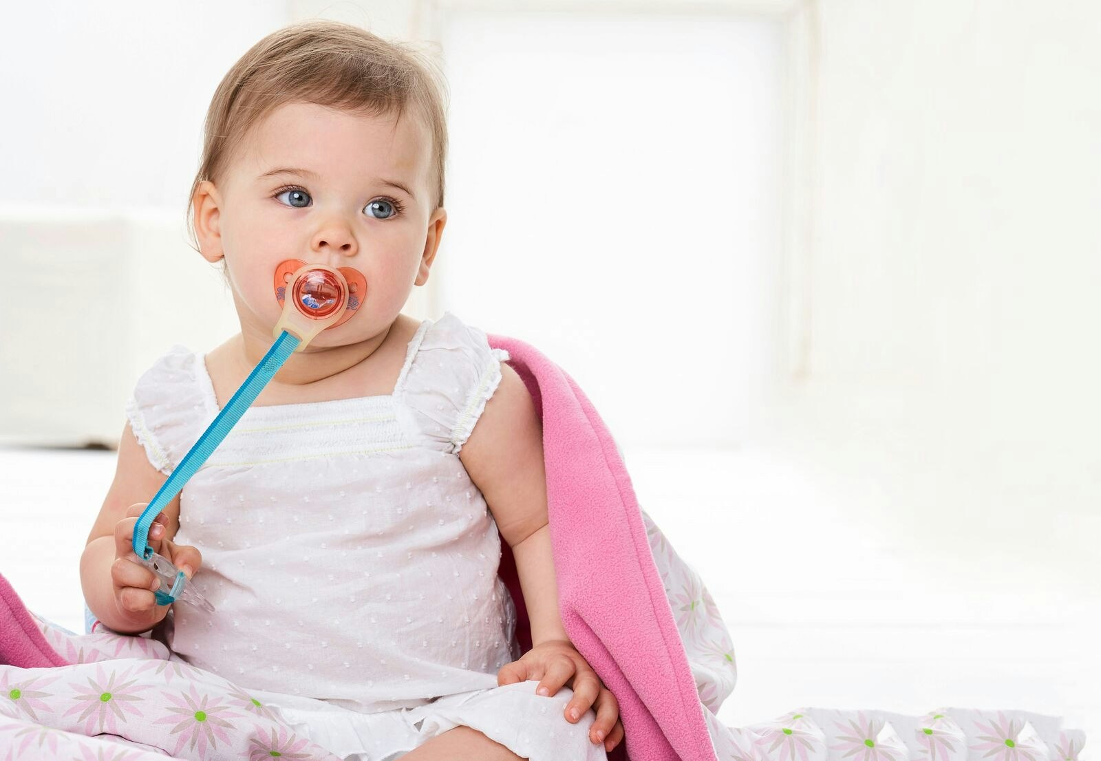 Baby Girl with Pacifier