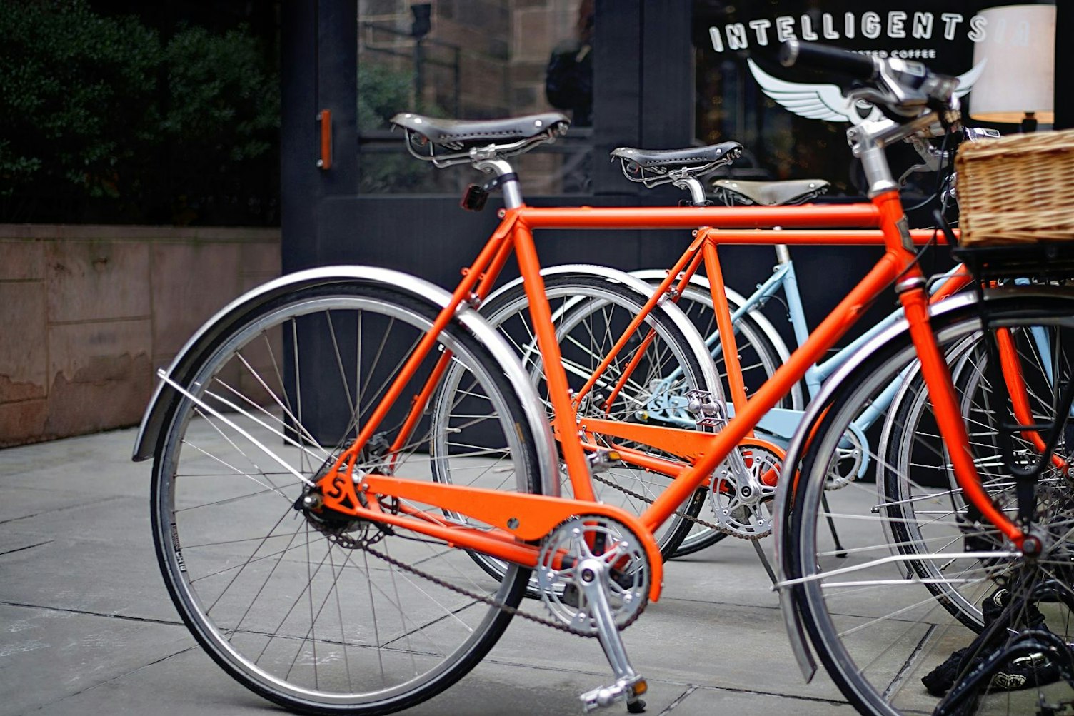 Bikes Parked Outside Shop