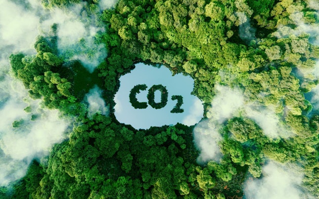 Concetto di emissione di anidride carbonica