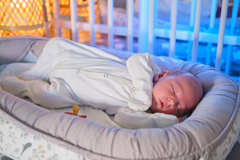 Caucasian child in the childrens bedroom