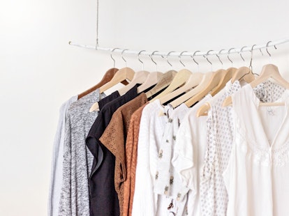 Clothing Hanging on a Rack