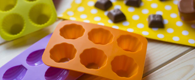 Colourful baking molds