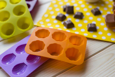 Colourful baking molds