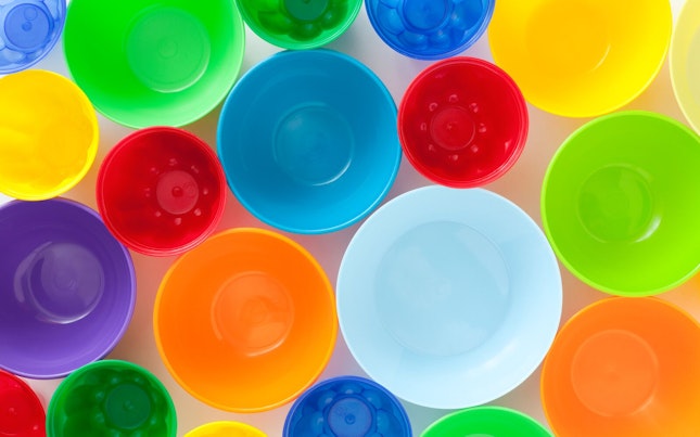 colorful plastic containers