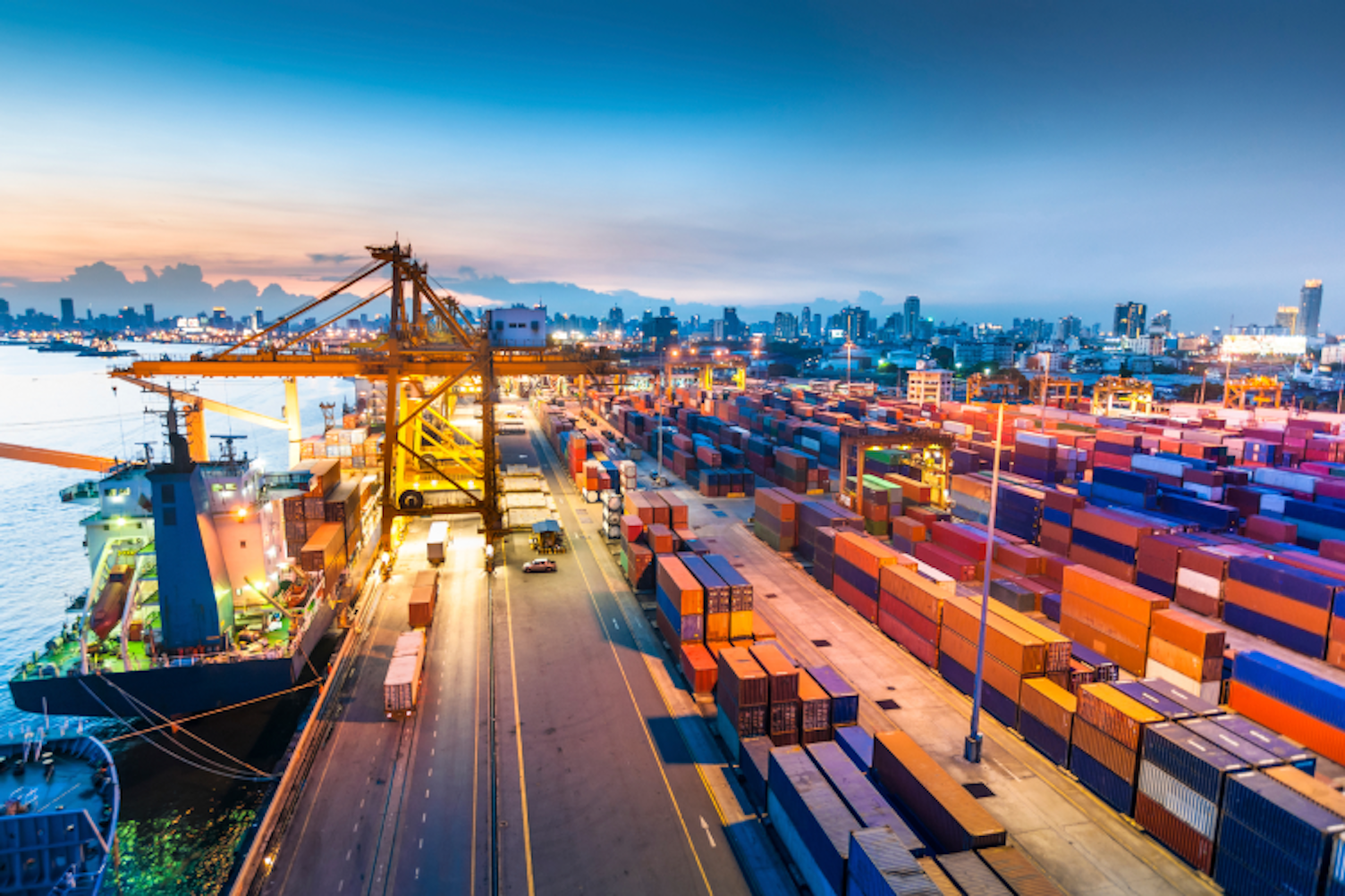 Container Ship in Harbour