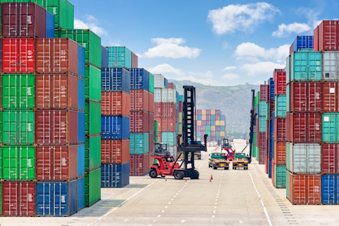 Containers stack yard