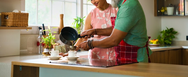 Couple Cooking Together