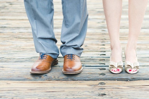 Couple Wearing Smart Shoes