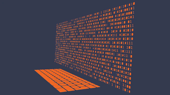 Digital Laptop with Matrix Background Digital Laptop with Matrix Background