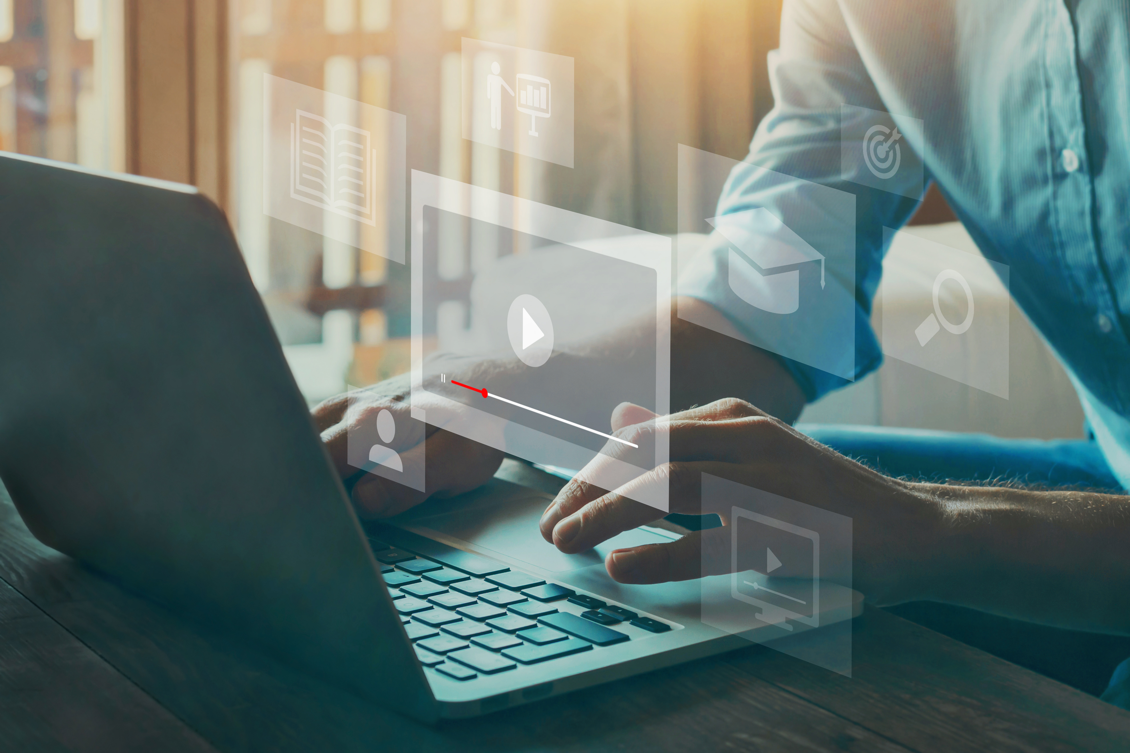 webinar online, education on internet, e-learning concept