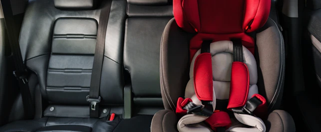 empty safety seat for baby or child in a car